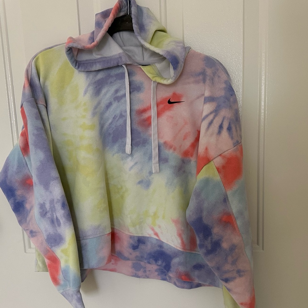 Nike Hoodie Size M Oversized Big Kids Adults Pastel Tie-Dye  Red, Yellow, Blue - Picture 9 of 12